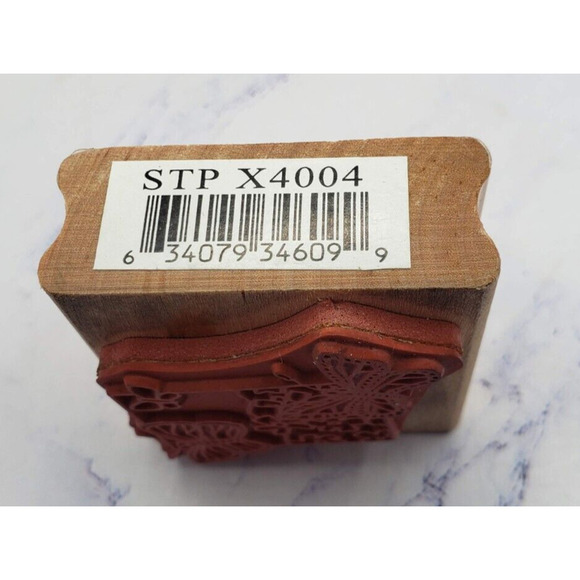 Butterfly Garden Canadian Maple Collection Wood Mounted Rubber Stamp X4004 - Picture 5 of 7